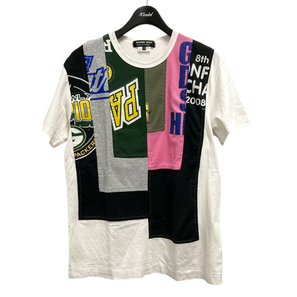 【中古】COMME des GARCONS HOMME DEUX リメイク加工Tシャツ DE T502 ホワイト サイズ:M 【300525】(コムデギャルソンオムドゥ)