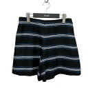 【中古】Chloe ボーダー シルク混ショートパンツ 14ASH07-14A028 ブラック サイズ:36 【300525】(クロエ)