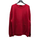 【中古】RAF SIMONS 変形デザインスウェット レッド サイズ:L 【300525】(ラフシモンズ)
