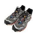 【中古】SALOMON XT-6 ローカットスニーカー グレー サイズ:27cm 【300525】(サロモン)