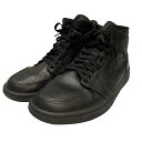 【中古】NIKE AIR JORDAN 1 MID ハイカットスニーカー 554724-090 ブラック サイズ:27 【300525】(ナイキ)