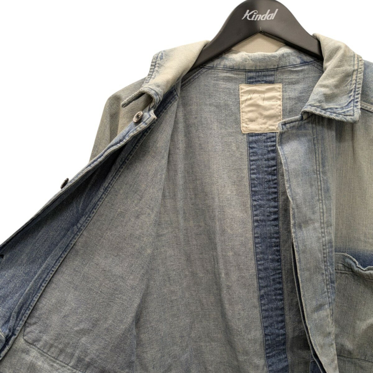 【中古】ANCELLM　24AW AGING DENIM SHIRT JACKET デニムシャツジャケット インディゴ サイズ：1 【300525】（アンセルム）