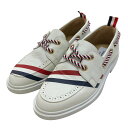 【中古】Thom Browne ローファー ホワイト サイズ:42.5 【300525】(トム・ブラウン)