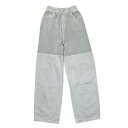 【中古】AMOMENT DRAWSTRING DENIM PANTS スウェット切替デニムパンツ AM24SSM03DN グレー サイズ:S 【300525】(...