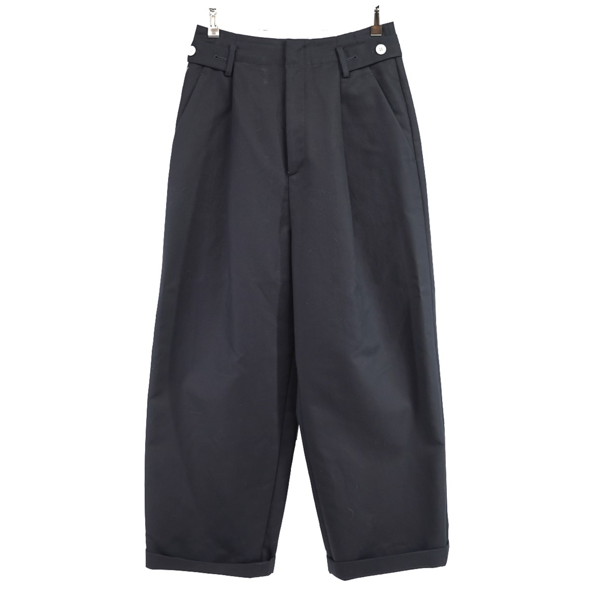 【中古】ENFOLD25SS TRENCH TR トレンチ トラウザース バギー ワイド トラウザー パンツ D/NVY ダークネイビー サイズ:38【価格見直...