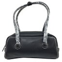 【中古】MARGESHERWOOD BAGUETTE BAG ロゴ バゲット トートバッグ 鞄 ブラック 【300525】(マージシャーウッド)