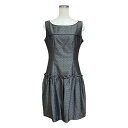 【中古】Rene TISSUEノースリーブワンピース 6336330 グレー サイズ:38 【300525】(ルネ)