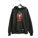 【中古】GUESS プルオーバーパーカー MJ4K8321IA ブラック サイズ:S 【300525】(ゲス)