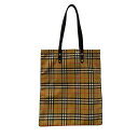 【中古】BURBERRY963-10 パルコ ビニールトートバッグ ベージュ【価格見直し】