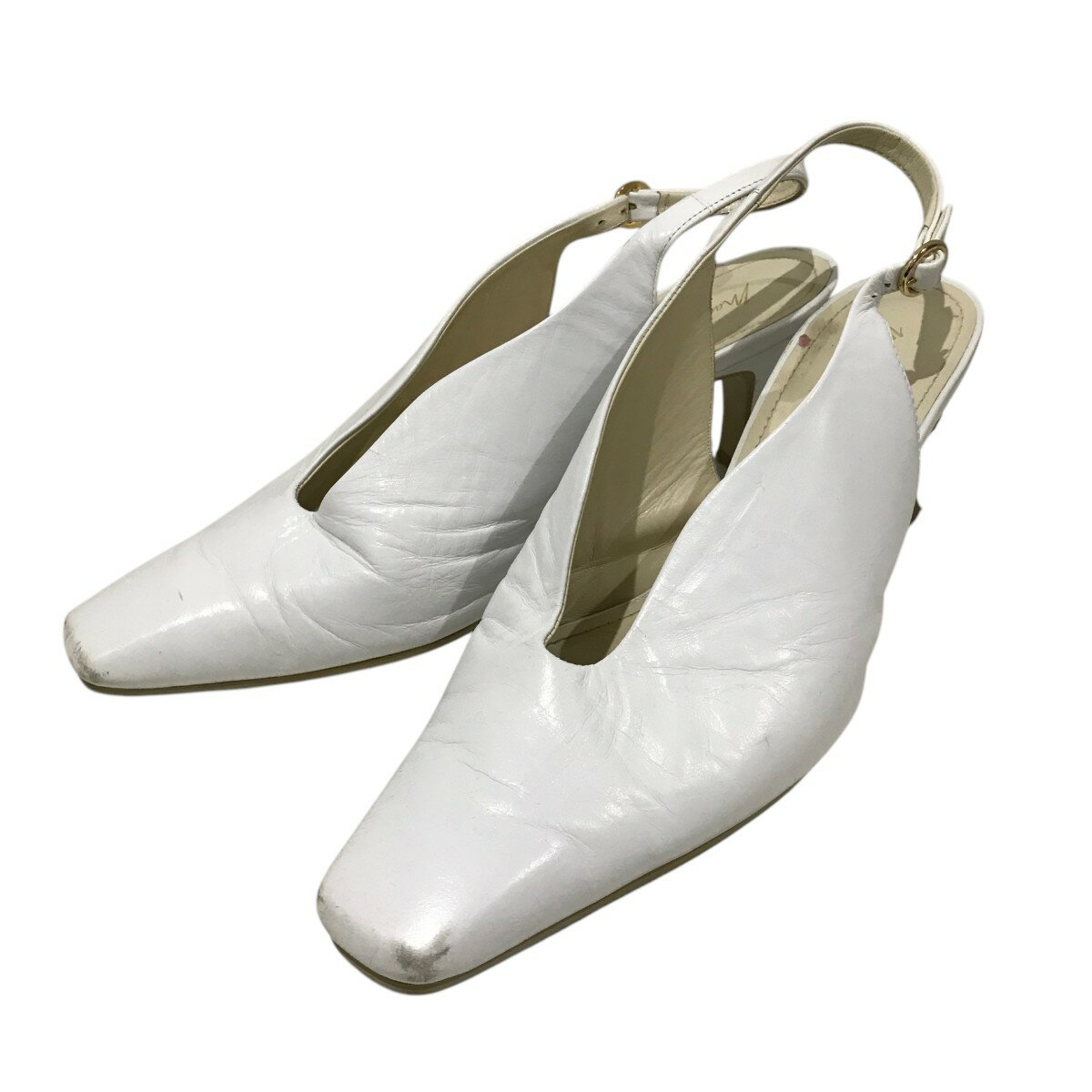 ֥ɸΥɥ㤨֡šmame kurogouchiCurved Line Sling Back Heels ȥåץҡ륵 ۥ磻 23.5ڲʸľۡפβǤʤ7,150ߤˤʤޤ