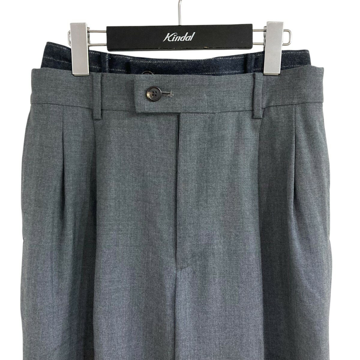 【中古】INSCRIRE　パンツレイヤードパンツ I21AW-PT1036 グレー サイズ：36 【310525】（アンスクリア）