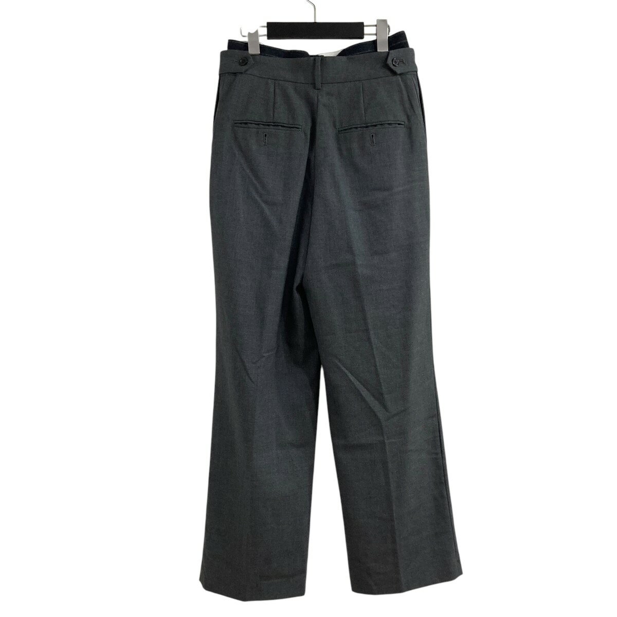 【中古】INSCRIRE　パンツレイヤードパンツ I21AW-PT1036 グレー サイズ：36 【310525】（アンスクリア）