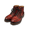 【中古】F.LLI Giacomettiレースアップブーツ FG239 MARMOLADA バーガンディー サイズ:41【価格見直し】