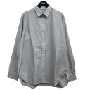 【中古】A.PRESSE25SS Regular Collar Shirt ストライプシャツ ホワイト×ブルー サイズ:4【価格見直し】