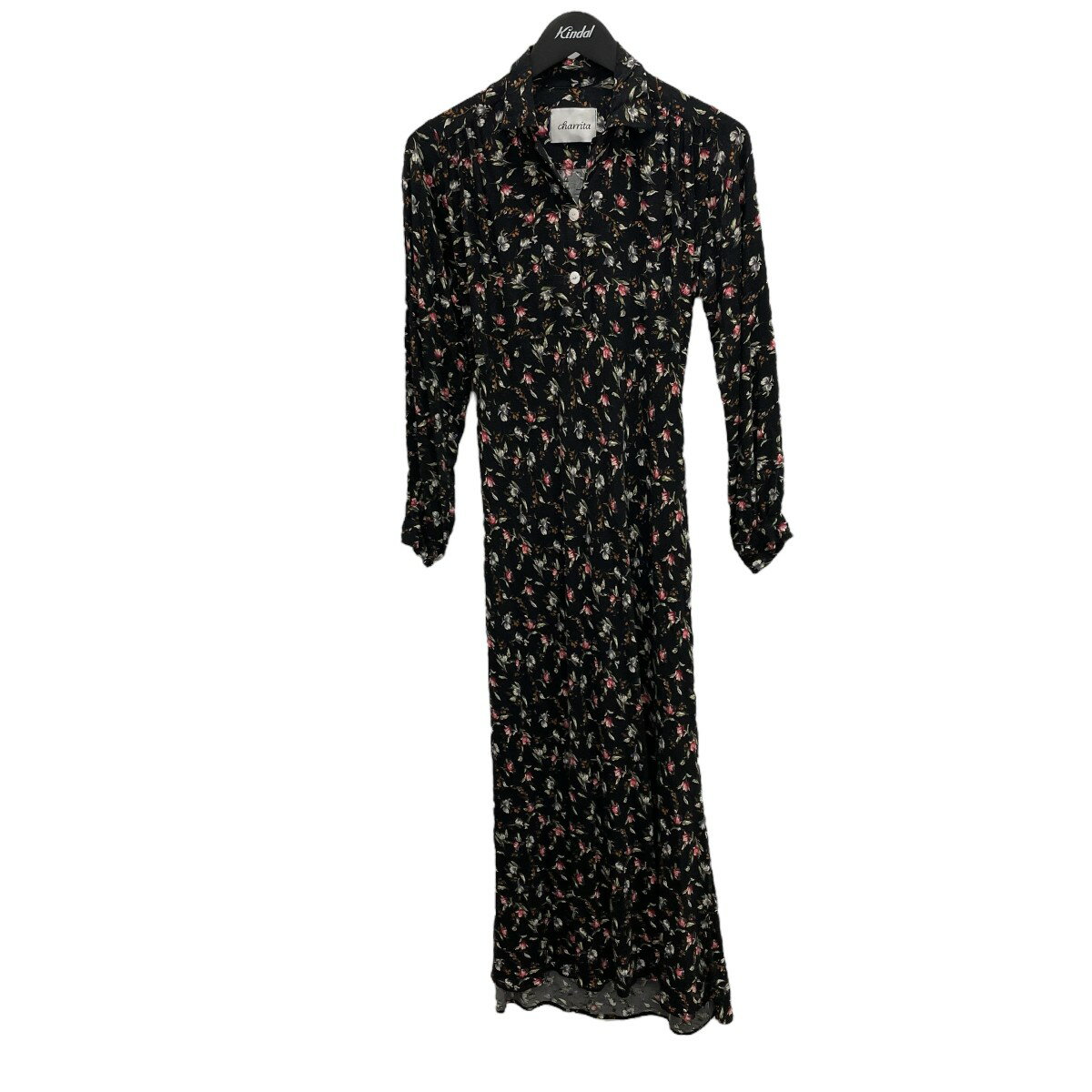 【中古】charrita花柄ドレス ブラック サイズ:-【価格見直し】