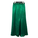 【中古】ENFOLD RANDOM SLIT SKIRT フレアサテンロングスカート 300HS231 0120 グリーン サイズ:38 【010625】(エン...