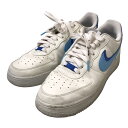 【中古】NIKE AIR FORCE 1 スニーカー DO9786-100 ホワイト×ブルー サイズ:28.0cm 【010625】(ナイキ)