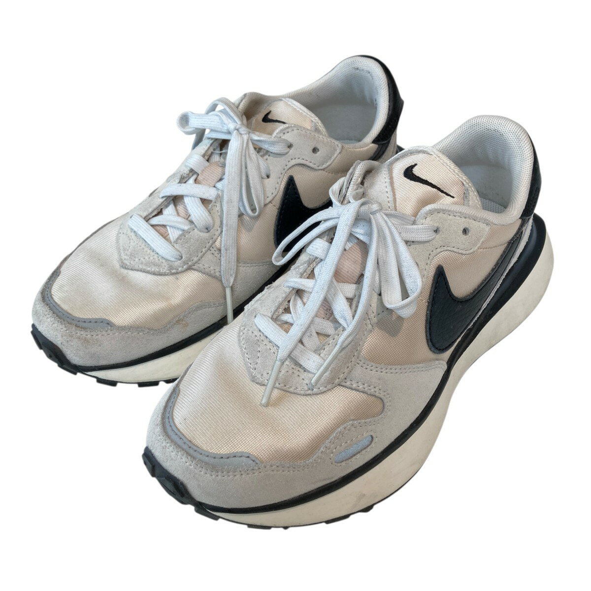 【中古】NIKEW PHOENIX WAFFLE ローカットスニーカー FD2196-100 ベージュ サイズ：25
