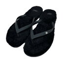 【中古】UGG ビーチサンダル FLUFFIE II フラッフィー2 1099835 ブラック サイズ:10 【010625】(アグ)(4)
