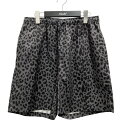 【中古】HIDE AND SEEK Panther Short レオパード柄 ハーフパンツ HP 040425 グレー サイズ:M 【020625】(ハイドアンドシーク)