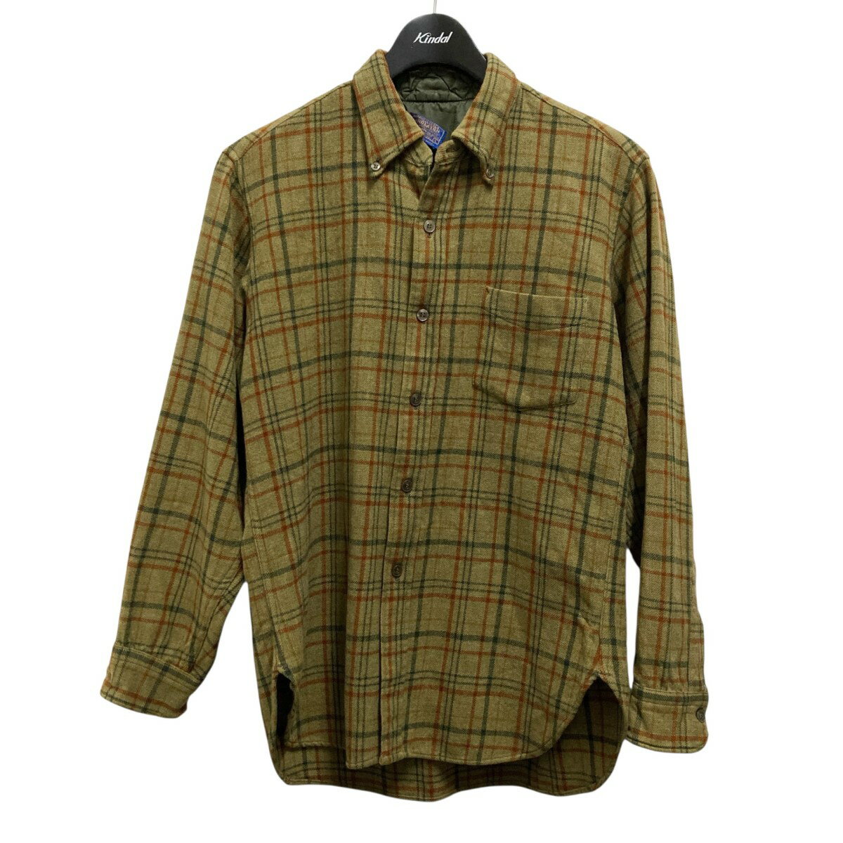 【中古】PENDLETON チェック長袖シャツ グリーン サイズ:L 【020625】(ペンドルトン)