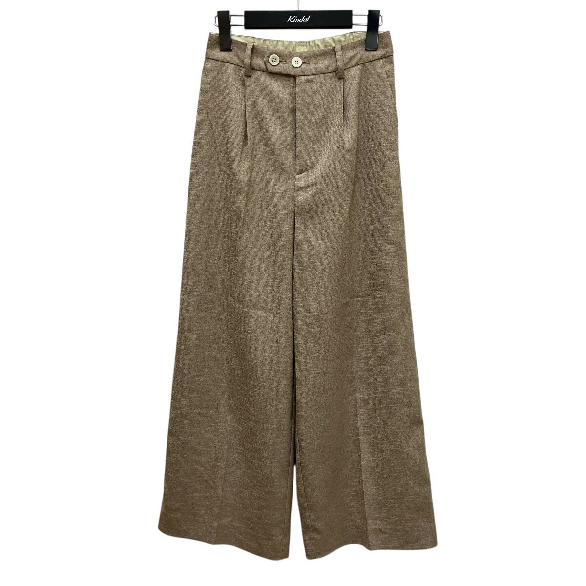 【中古】STRATA ダブルボタンストレートパンツ SHB0009 ベージュ サイズ:XS 【030625】(エストラータ)