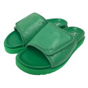 【中古】LOUIS VUITTON マイアミ・ライン・ミュール シャワーサンダル グリーン サイズ:5 【020625】(ルイヴィトン)