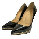 【中古】Christian LouboutinPIGALLE PLATO 限定モデル ヒールパンプス ブラック サイズ:36【価格見直し】