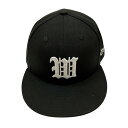 【中古】New Era×WACKO MARIA ロゴ刺繍キャップ ブラック サイズ:60.6cm 【030625】(ニューエラ×ワコマリア)