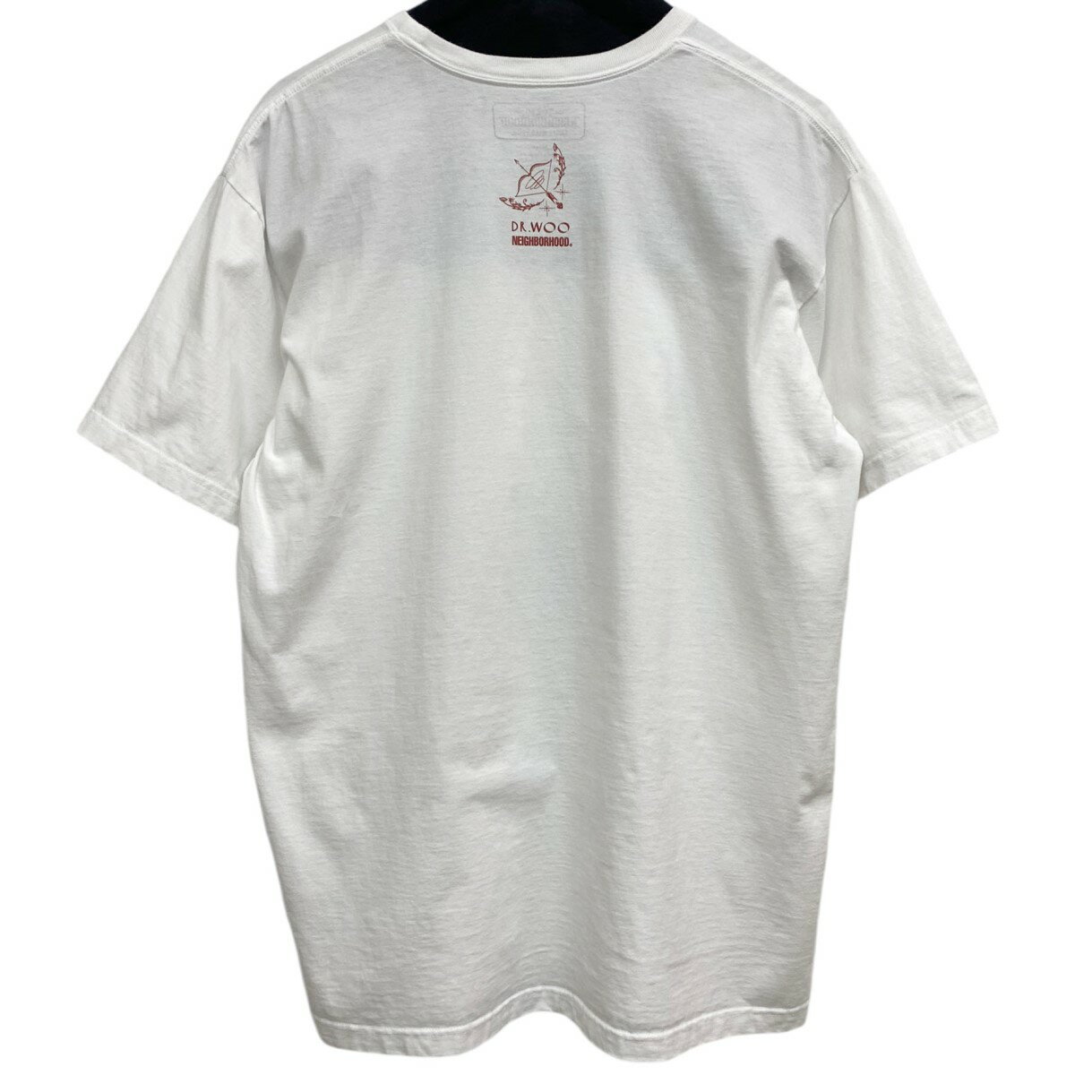【中古】NEIGHBORHOOD DR．WOO　20SS DR．WOO-2／C-TEE．SSロゴプリントTシャツ ホワイト サイズ：XL 【030625】（ネイバーフッド ドクター ウー）