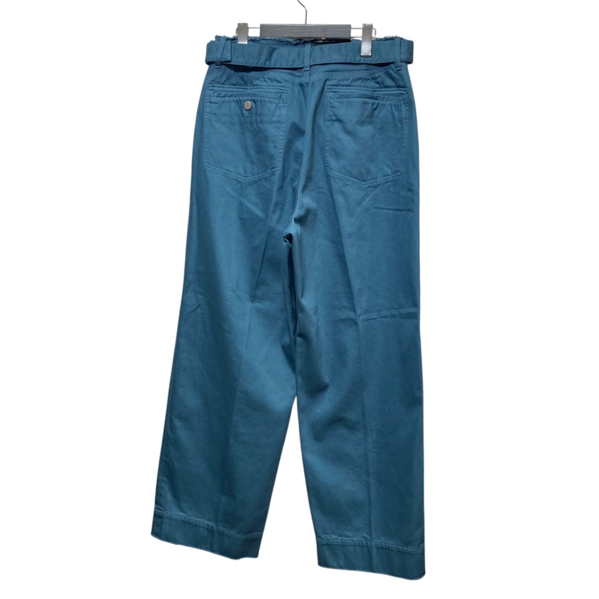 【中古】YOKE23SS BELTED WIDE-LEGGED DENIM TROUSERS デニムパンツ YK23SS0471P ブルーグリーン系 サイズ：3【価格見直し】