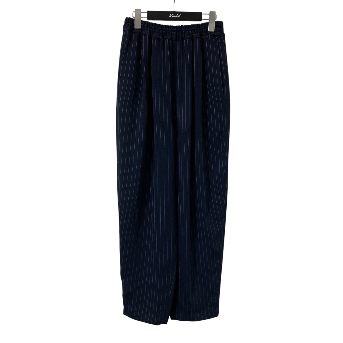 【中古】ENFOLDSTRIPE RELAX EGG WIDE−PANTS ストライプイージースラックスパンツ 300HS231 0850 ネイビー...