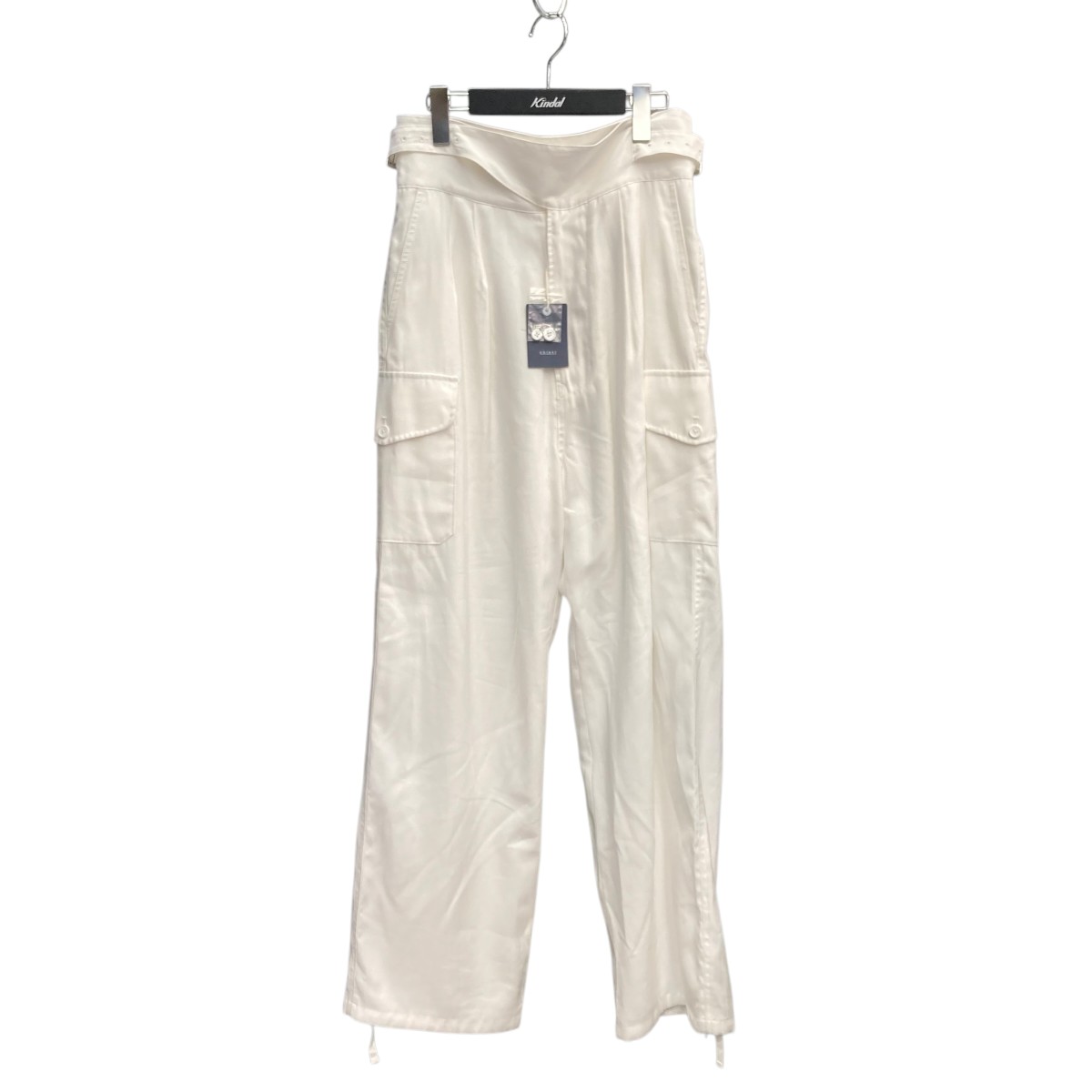 【中古】oblekt×aluna/NagisaNagayaグルカカーゴパンツ OBLB244 003 ホワイト サイズ:M【価格見直し】