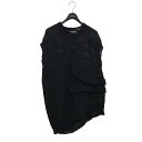 【中古】Yohji Yamamoto pour homme 22SS アシンメトリーニットベスト HG-K06-980 ブラック サイズ:3 【050625】(ヨウジヤマモトプールオム)