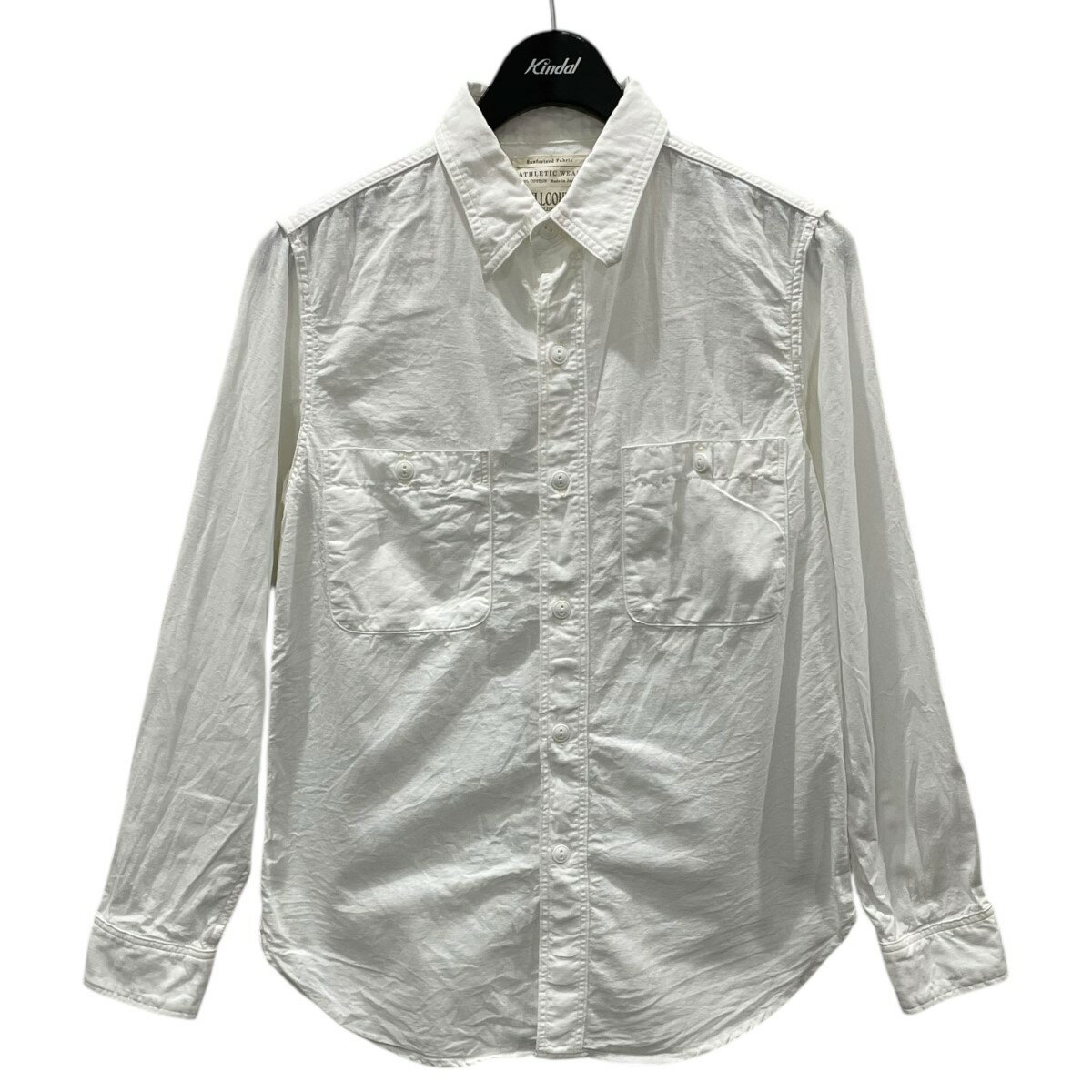 【中古】FULLCOUNT ダブルポケット長袖シャツ Chambray Shirt シャンブレーシャツ 4810 ホワイト サイズ:36 【060625】(フルカウント)