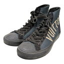 【中古】LOUIS VUITTON キャンバスハイカットスニーカー 0147 ブラック サイズ:8 【070625】(ルイヴィトン)(4)