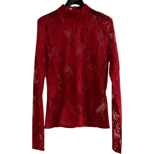 【中古】VIVIANO レースブラウス レッド サイズ:L 【070625】(ヴィヴィアーノ) 【中古】VIVIANO レースブラウス レッド サイズ:L 【070625】(ヴィヴィアーノ)