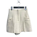 【中古】Sandro ツイードショートパンツ SFPSH00280-11 アイボリー サイズ:34 【070625】(サンドロ)