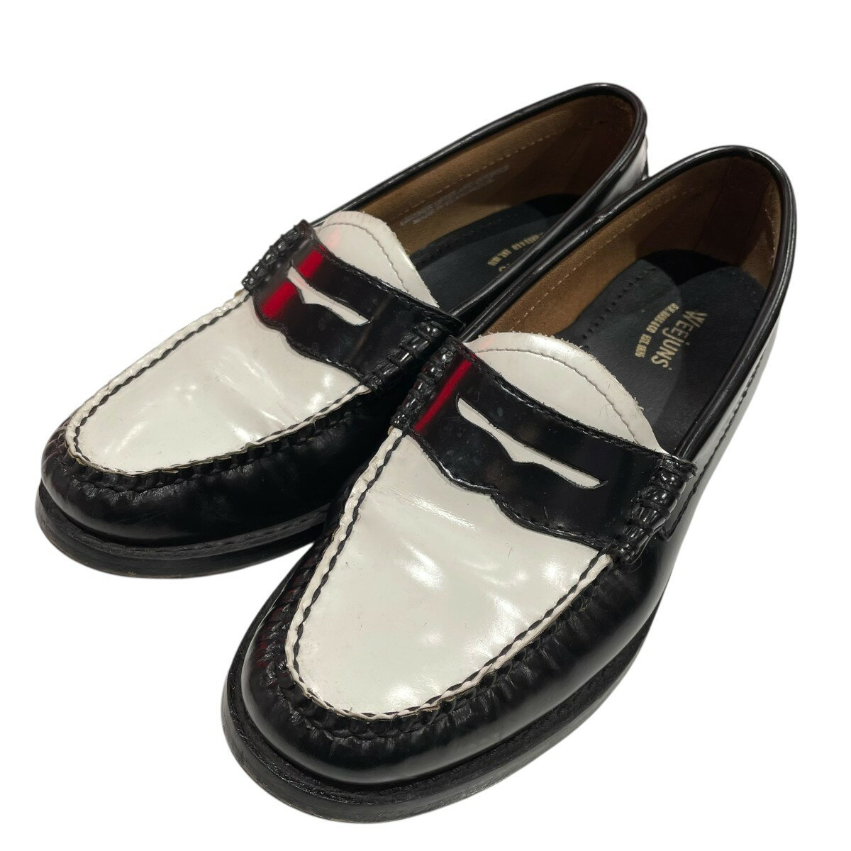 けんてぃG.H.BASS バイカラーコインローファー　ブラック×ホワイト 楽天市場】[500円クーポン配布中]G.H.Bass : LARSON MOC PENNY