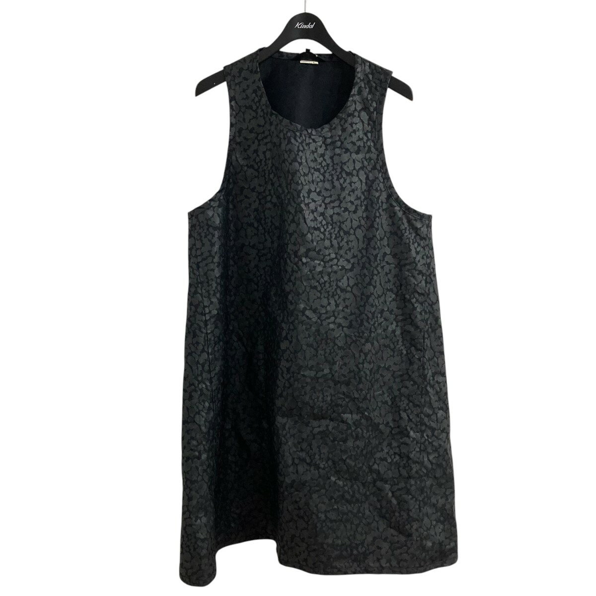 【中古】BLACK COMME des GARCONS総柄ノースリーブプルオーバー ブラック サイズ:L【価格見直し】