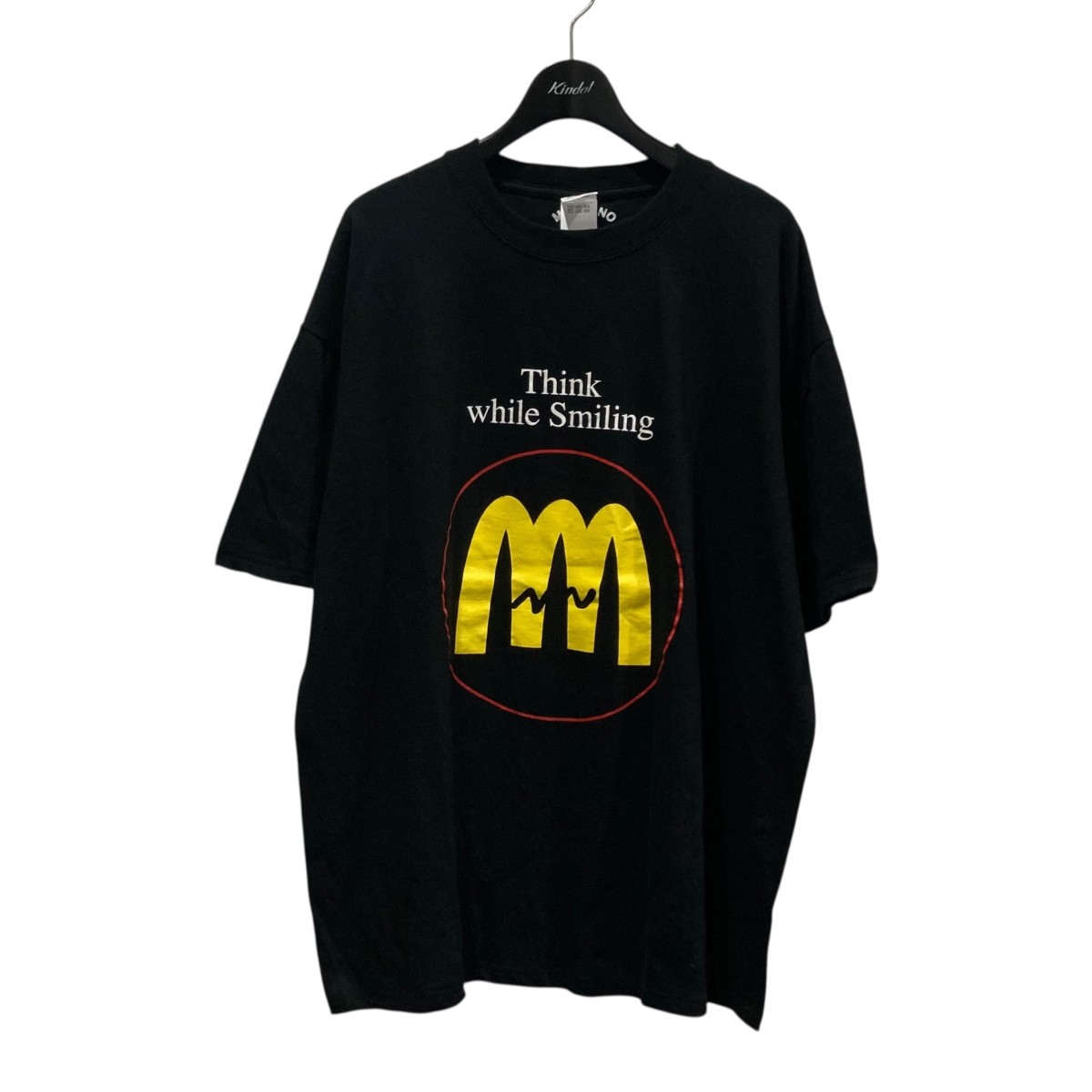 MINNANOThink while Smiling プリントTシャツ ブラック サイズ：L