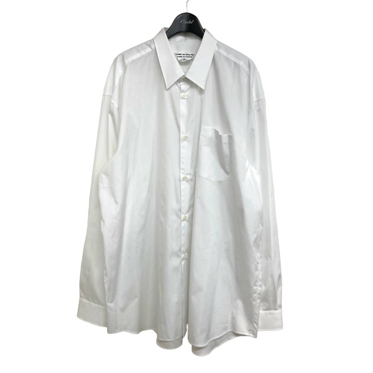 【中古】COMME des GARCONS COMME des GARCONS 2024SS レギュラーカラーコットンロングシャツ RM B013 ホワイト サイズ:S 【090625】(コムデギャルソンコムデギャルソン)