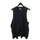 【中古】BLACK COMME des GARCONS バック刺繍 ベスト 1G-V002 ブラック サイズ:XL 【090625】(ブラックコムデギャルソン)