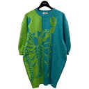 【中古】HERMESカシミヤニット ブルー×グリーン サイズ:XL(4)