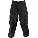 【中古】HYEIN SEO COTTON DYED CARGO PANTSウォッシュ加工カーゴパンツ ブラック サイズ:1(72cm) 【100625】(ヘイン...