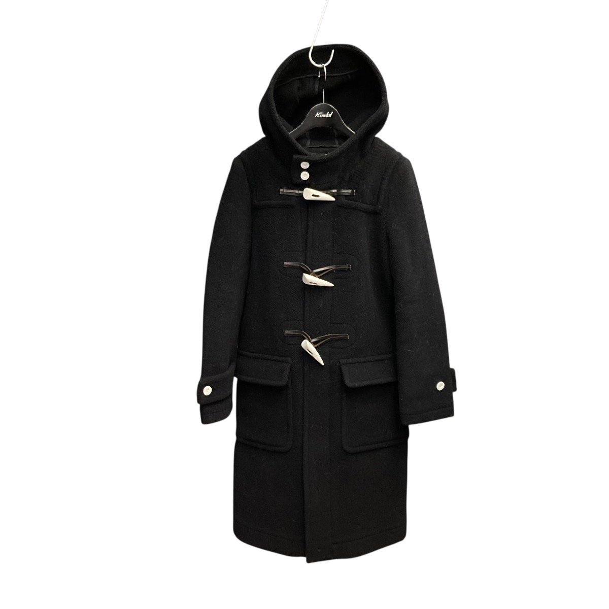 【中古】HYKE 14AW ホワイトトグル フーデッドコート 142-17028 ブラック サイズ:1 【120625】(ハイク)