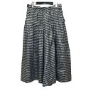 【中古】noir kei ninomiya ハイウエストワイドパンツ 3C-P013 シルバー×ブラック サイズ:S 【120625】(ノワールケイニノミヤ)