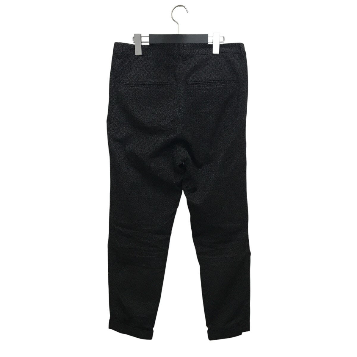【中古】INDIVIDUAL SENTIMENTS　総柄 タックテーパードパンツ PA65-LC30 ブラック×グレー サイズ：0 【130625】（インディビジュアル センティメンツ）