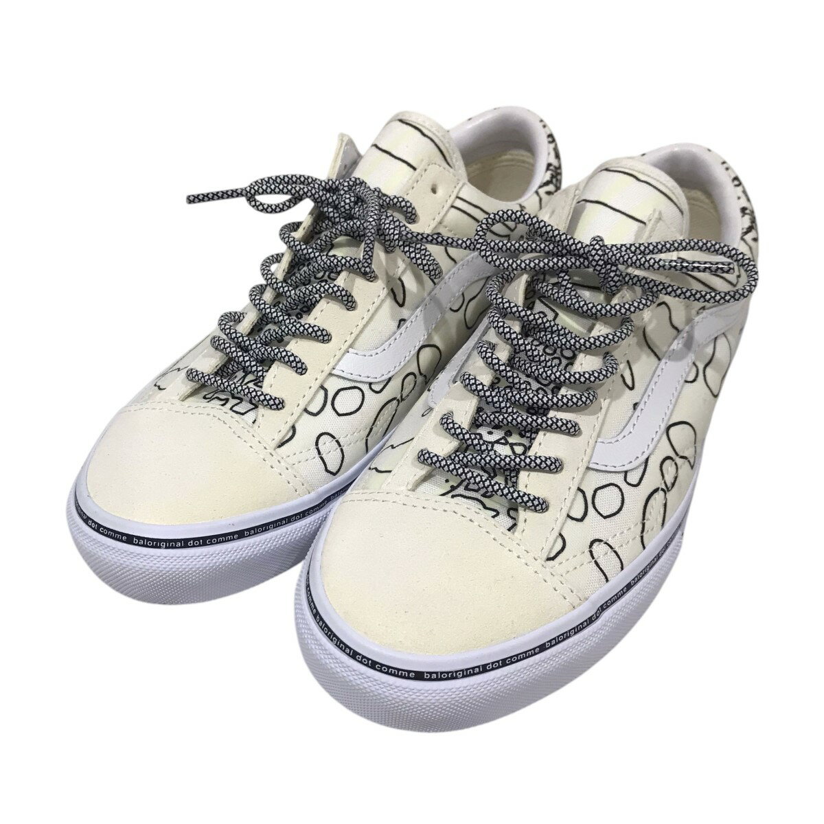 【中古】VANS×BALスニーカー Authentic オーセンティック V360G BAL オフホワイト サイズ：25.5cm【価格見直し】