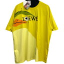 【中古】LOEWE×STUDIO GHIBLI(Spirited Away) 22SS OTORI-SAMA T-SHIRTオオトリ様刺繍プリントTシャツ イエロー サイズ:M 【140625】(ロエベ スタジオジブリ(千と千尋の神隠し))